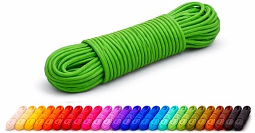 KBBB Cordón de goma 1mm / 2mm / 2,5mm / 3mm / 4mm / 5mm, goma redonda elástica para artesanía, longitud de 5m / 4m / 3m / 2m, 32 colores