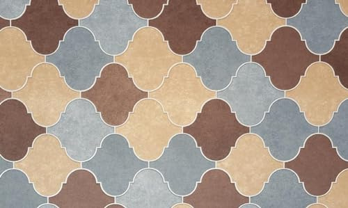 TAPPETIK Tappeto cucina antiscivolo, stampa digitale, ampia gamma di colori e disegni MADE IN ITALY varie misure (52 x 120 cm, Mattonella color)