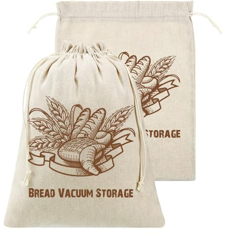 Gofodsil Sac à pain en lin pour le stockage du pain - Sac à pain idéal - Sac à pain - Accessoires de cuisson - Sac à pain