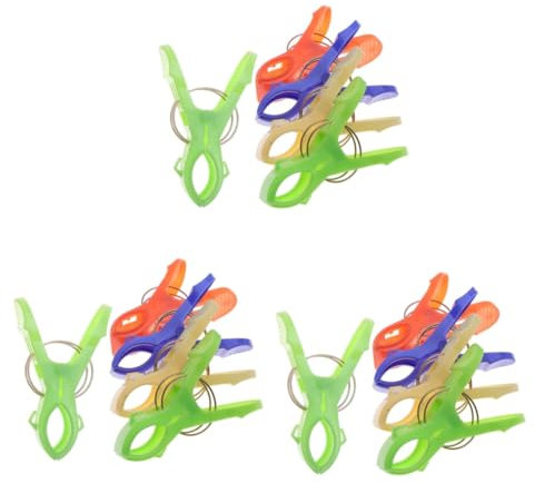 IMIKEYA 15 Pièces Pince à Serviette Coupe-Vent Clips de Courtepointe Pince à Linge géante Couette Reine Grandes Pinces à Linge Séchage des Pinces à Linge Agrafe Édredon patère