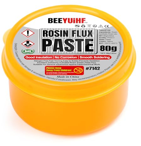 BEEYUIHF Kolophonium Flussmittelpaste, No clean Lötpaste Flussmittel, SMD Elektronik Flussmittel for PCB LED IC CPU Solder Reparatur #7142 (Nettogewicht 2.82oz/80g)