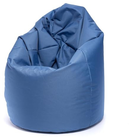 Ecopuf - Sako Pouf Fåtölj Utomhus - Sittsäck barnrum - Snygg Tyg-Sittsäck - Avslappnande fåtölj - Heminredning - Fåtölj Storlek XL - 85x135 cm - Elfenben Nc21