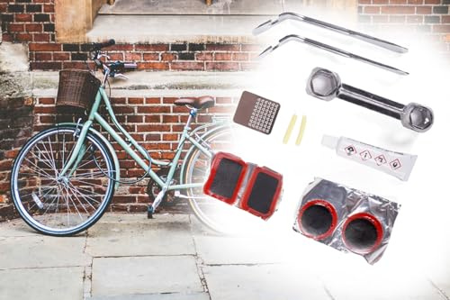 Fahrrad Pannen-Set mit Reifenheber Reparatur Set Schlauch 10-teilig für Bike Kinderfahrrad Kinderwagen Roller Laufrad