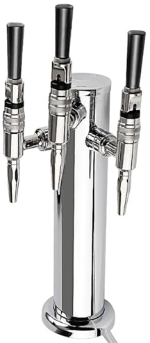 Colonne à BièRe Avec Robinet Tours de bière pression, tour de bière à 3 voies, colonne de bière pression polie miroir, accessoires de bière de Bar en acier inoxydable Distributeur De BièRe Avec Robine