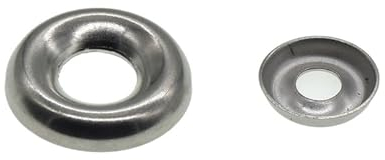 Rondelle fraisée, rondelle de coupelle en acier, M3 M4 M5 M6 304 de type bol en acier inoxydable, rondelle conique, rondelles fraisées concave-convexe, joint Fisheye creux (couleur : argent, taille :