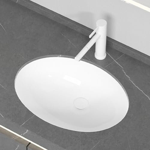 HPTHLY Bathroom Vessel Sink Undercounter Wash Basin Easy To Clean Scratch To Resistant Sink Ceramic Washbasin For Small Apartment Home Hotel Restaurant RV Kitchen Powder Rooms