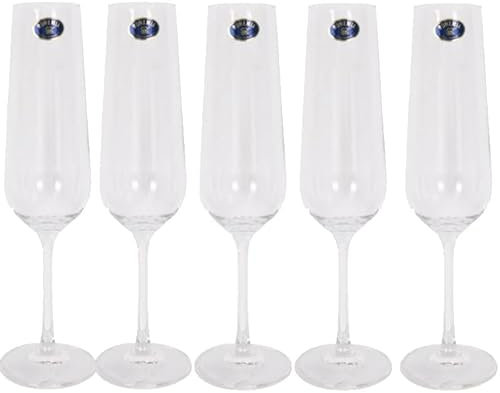 Flûtes à champagne en verre de Bohême (5)