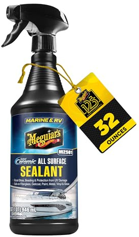 Meguiar's Mastic céramique hybride marine et RV pour toutes les surfaces – Mastic en fibre de verre et gel de qualité supérieure qui augmente la brillance, les perles et la protection contre les
