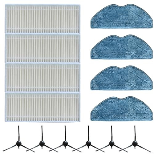 HOHOVYVY 1 Satz Seitenbürsten Filter Wischtuch Set, Für Tapo RVA100 RV10 RV30 Vakuum Seite Pinsel Filter Mopp Tuch Ersatz Kit