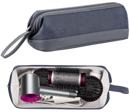 Bdfgh Reisetasche für Dyson Airwrap und Shark Flexstyle Air Styling, Haartrocknerhülle, tragbar, wasserabweisend, Tragetasche, Organizer für Dyson Supersonic & Zubehör (Grau)