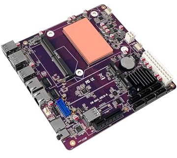 PeeliCeeli N150 NAS Motherboard 6 x SATA3.0, DDR5 Mini ITX Mainboard Dual i226V 2.5GbE LAN, Dual M.2 NVMe, PCIe3.0 x4, 8G RAM + 256G SSD, TF Slot, Plex/Unraid/TrueNAS Compatible