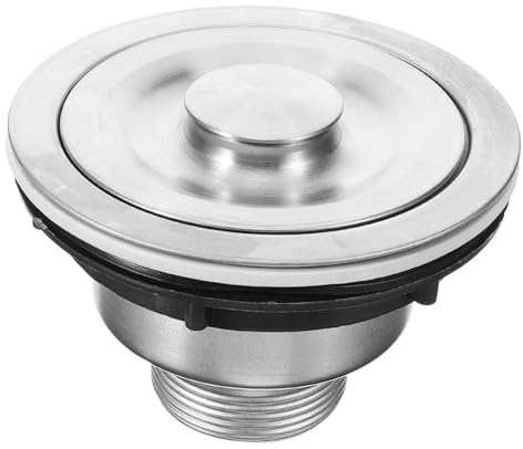 GALPADA Kitchen Sink Drain Strainer Assembly with Deep Waste Basket and Sealing Lid Prevent Clogs Easy Clean Modern Design for Sinks