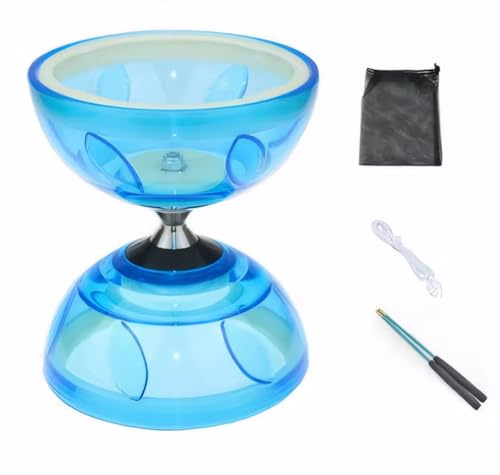Generisches chinesisches Yoyo Diabolo Set mit 2 Diabolo Sticks, Schnur und Netzbeutel, Jonglier-Diabolo für Erwachsene, Kinder und Senioren, Outdoor- und Indoor-Training