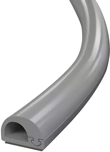 QiaoRong Canalina Passacavi Calpestabile Canalina Elettrica da Esterno per Cavi Elettrici Materiale in PVC Morbido per Aree ad Alto Traffico Pedonale Ufficio Domestico(Gray,1.8x0.9cm/0.7x0.4in)
