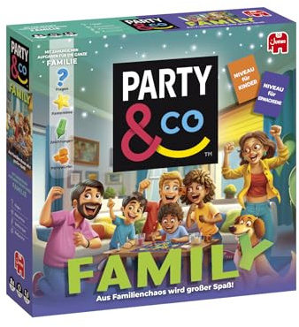 Party & Co. Family – Lustiges Brettspiel für Kinder und Erwachsene, Kartenspiel, ab 16 Jahren, 2–10 Spieler