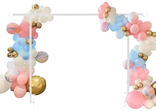 Over Table Rod Stand, Adjustable Over Table Clamp Display Stand, Hanging Balloon Flower Arch Standed with Clamps, Banner Holder for Wedding Birthday Halloween Christmas Decorations