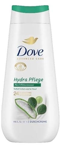 Confezione da 6 crema doccia Dove Advanced Care con aloe e acqua di betulla – Hydra Care – 225 ml