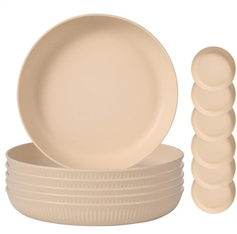 Sagiterra Juego de 6 platos llanos (blanco-6)