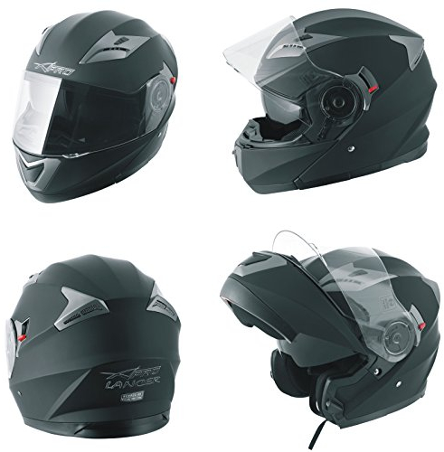 Casco Modular Homologado Moto Touring Sport Pantalla Parasol Mate Negro XS