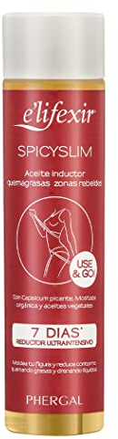 Elifexir - Aceite Seco Spicyslim | Quemagrasas Potente | Elimina la Grasa Localizada en Zonas Rebeldes | Resultados Visibles en 7 Días | Rápida Absorción | Con Mostaza y Capsicum Picante - 100 ml