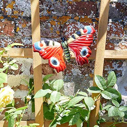 Garden Mile Butterfly Outdoor Metal Wall Art Garden Decorations Bright Coloured Hanging Garden Ornaments Outdoor For Walls Fences Etc Hand Painted Garden Wall Decorations For Yard And Patio
