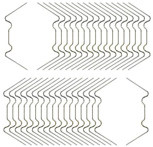 GOODGDN Edelstahl Gewächshausklammern, 100 Stück Federdraht W Typ Clips, Edelstahl Blattfederklemmen Befestigungsclips für Gewächshaus Glashaus Twin-Halle