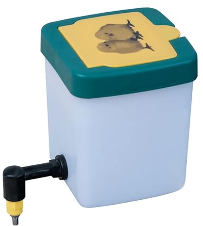 Agrarflora Kükentrinkflasche 0,5 Liter - Kleintiertränke mit Bügelhalterung - Kükentränke mit Klappdeckel - Nagertränke mit Tränkenippel - Nippeltränke für Kaninchen, Küken und Kleintiere