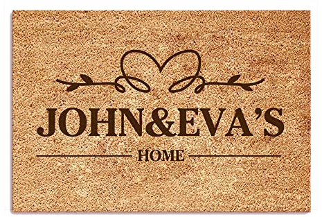 EDSG Personalised Custom Door Mat - 400x600mm Indoor/Outdoor Welcome Mat Christmas Door Mat (Pet-Friendly Coir for Home Office) (Design 3)