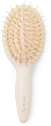 The Hair Edit Mini Finish & Shine Boar Bristle Brush, Travel Size Detangling Hairbrush for Smooth, Shiny Hair, Tames Flyaways, Boosts Shine & Distributes Natural Oils, Ideal for Dry Hair