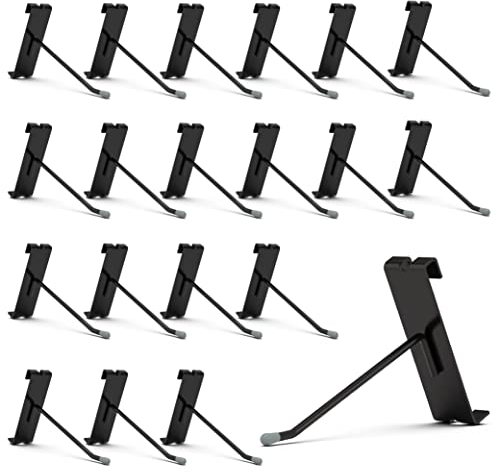 HUHOLE Gridwall Haken 10,2 cm, 50 Stück Displayhaken für Gitterwand, Haken für Gitterwandpaneel, Schwarz