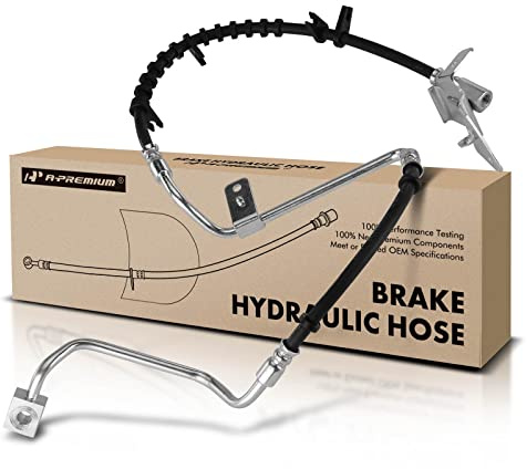 A-Premium Front Passenger Brake Hydraulic Hose Compatible with Select Jeep Models - Grand Cherokee WJ 1999 2000 2001 2002 2003 2004 - Replace# 52128092AB