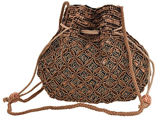 Craft Trade Potli Bags for Women Traditional Indian Hand Embroidered Floral Clutch Bags for Wedding Party Gifts Shopping Gifts Jewelry Wedding Strings Drawstring Fancy Bag