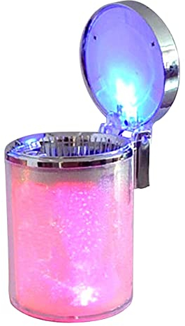Portacenere Senza Fumo con Coperchio Posacenere per Auto con Luce a Led Portacenere Sigaretta Cestino per Spazzatura da Auto Portacenere Portatile da Esterno per Auto all'aperto Campeggio