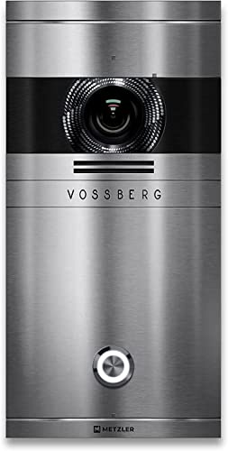 Metzler Video Türsprechanlage 1 Familienhaus | Türklingel mit Kamera FullHD | Opt. 7 Monitor | Smartphone App | Mit Anschluss für Türöffner | Anschluss: 2-Draht IP | V2A Edelstahl | VDM10 2.0 Colson