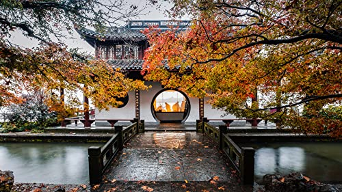 1000 Pieces Puzzle Art Jardin Chinois Classique Au Lac De L'Ouest à Hangzhou 75 * 50Cm