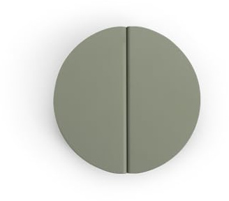 Evionlin Tiradores de cajón verdes de 2-1/2 pulgadas, 2 piezas (medio redondo de latón cepillado medio luna, manijas semicírculo con tornillos para puerta de muebles de cocina, dormitorio, puerta de