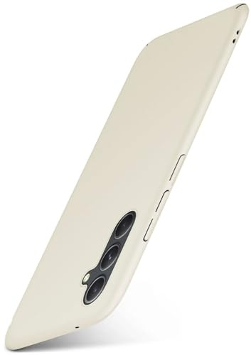 moex für Samsung Galaxy A54 5G Hülle Ultra Dünn, Schutzhülle mit erhöhtem Kameraschutz, Slim Cover Hardcase Backcover, Dünnste Handyhülle Minimalistisch Alpha Case, Creme