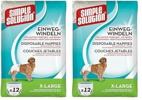 Simple Solution Hunde Windeln XL (Packung mit 2)