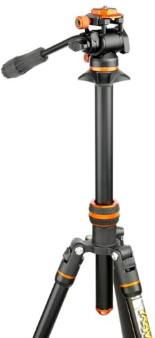 3 Legged Thing Punks Travis Video Magnesium Alloy General Use Tripod Kit (Lava - Black/Orange)