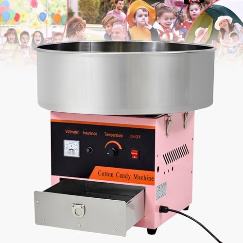 Hydravex Macchina elettrica per Zucchero Filato, Macchina per Zucchero Filato da 1000 W, Macchina per Zucchero Filato Commerciale con Rivestimento antiruggine, per casa, Compleanno per Bambini