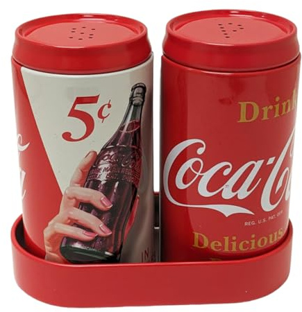 The Tin Box Company Tin Salt and Pepper Set, Coke 2025