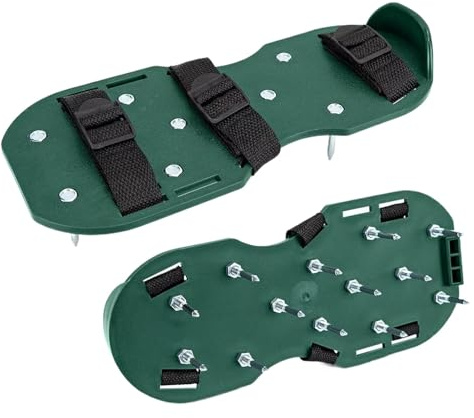 Rasenbelüfter-Schuhe, verstellbare Grasbelüftungssandalen, robustes Stachelwerkzeug, Gartenschuhe für die Bodengesundheit, einfach zu bedienendes Haushalts-Rasenpflegezubehör