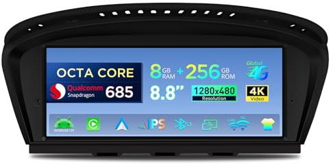 XTRONS 8.8 Android 8+256GB Car Radio Player for BMW3/5Series E90/E60 w CCC | Qualcomm 685 Android Car Stereo Touch IPS HD Screen Wireless Android CarPlay GPS 4G LTE Bluetooth 5.1 Wi-Fi Day&Night UI Mode