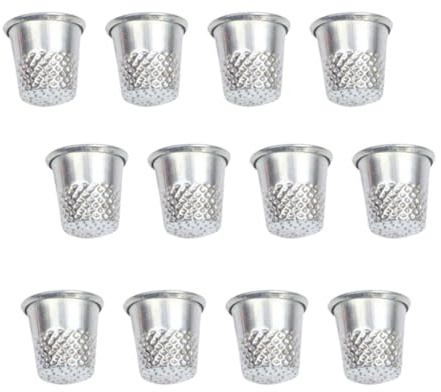 Toyvian Ditale da Cucito Pratico in Metallo Argento Set da 30 Accessori Protettivi per Cucito Strumenti per e Punto Croce per Domestico e Artigianato Manuale