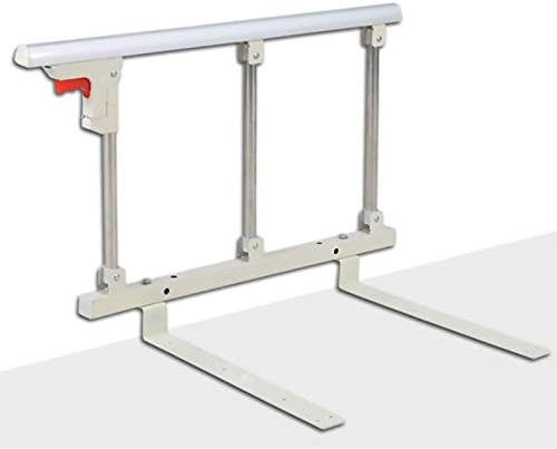 MYXJX barandilla para Cama, Barandilla de Cama Seguridad Lateral aleación Aluminio con asa Asistencia Plegable una Llave, barandilla for discapacitados
