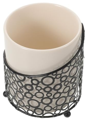 NOLITOY Soporte Organizador de Utensilios de Cerámica Grande para Barra de Café, Tarro para Cucharas y Agitadores, Recipiente Multiusos para Cocina y Estación de Bebidas, Diseño Estable