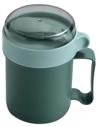 Suppentasse mit Deckel, auslaufsichere Weithalsschüssel, tragbar, Müslischale, mikrowellengeeignet, auslaufsicher, Geschirr für Schule, Büro, Outdoor, Reisen, Zuhause, Picknick, Camping, Fitnessstudio