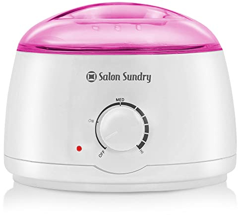 Salon Sundry Portable Electric Hot Wax Warmer Machine for Hair Removal - Pink Lid