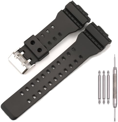 MCXGL 16mm Resin Strap Kompatibel mit Casio G-Shock GA-110 GA100 GD120 GD100 GA700 Herren Gummi Uhrenarmband Ersatz Armband