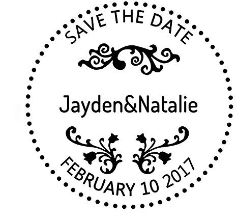Personalisierte Stempel Hochzeit,Individueller Stempel,Rund,Durchmesser 40 mm,Rund Stempel für Hochzeit, Einweihungsparty, Einladung Familie